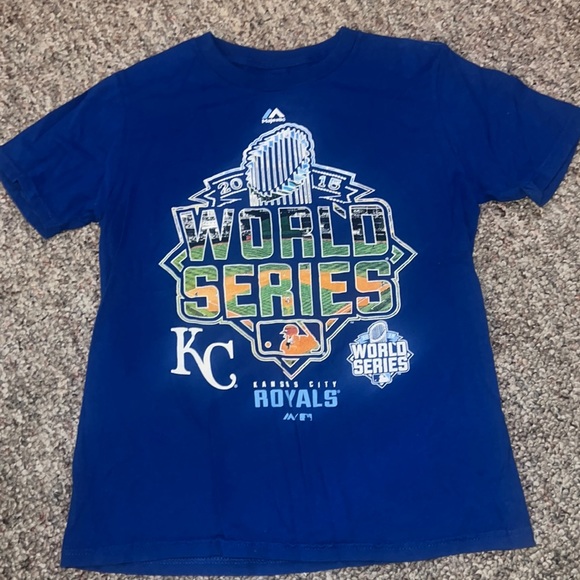 Majestic KC Royals World Series T-shirt 10/12 - Picture 1 of 4